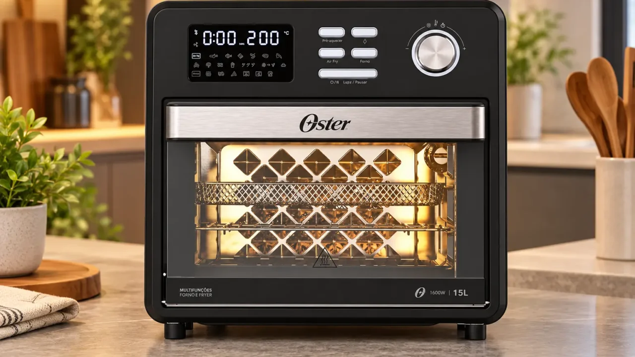 Oster OFOR160 e rivais de 12 a 16L mudam no espaço e nos acessórios