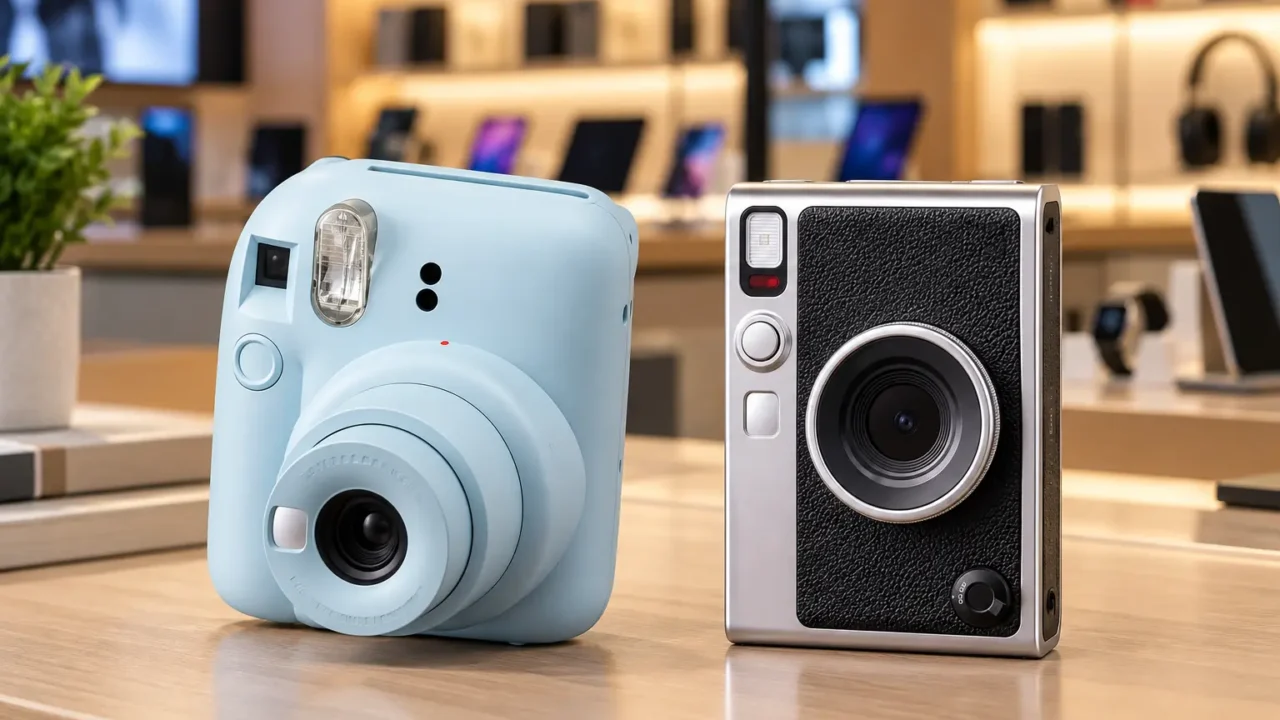 Instax Mini 12 ou Mini EVO: clique direto ou efeitos e Bluetooth