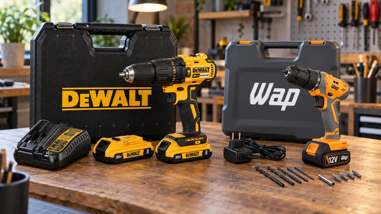 DEWALT 20V ou WAP 12V: tarefas leves ou torque e impacto