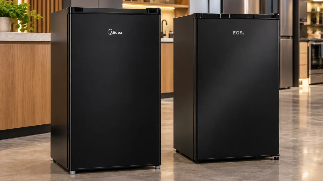 Midea Inverter ou EOS Ice Compact 124L: bivolt ou degelo manual