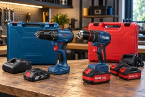 Hanabi 21V ou Bosch GSB 185-LI: torque, ajustes e baterias
