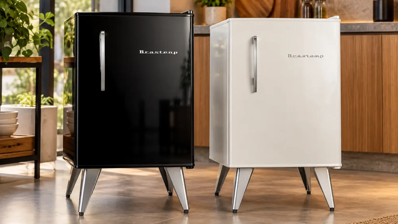 Brastemp Retrô preto ou branco: mesmos 76 L, acabamento diferente