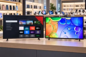 AOC Roku TV ou Samsung Q5F: conexões HDMI ou tela QLED
