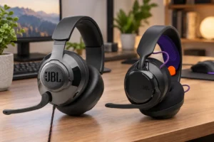 JBL Quantum 250 ou 200: microfone removível ou flip-up nos jogos