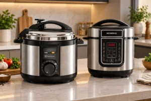 Electrolux PCE15 ou Mondial PE-40: função Feijão ou 14 programas digitais
