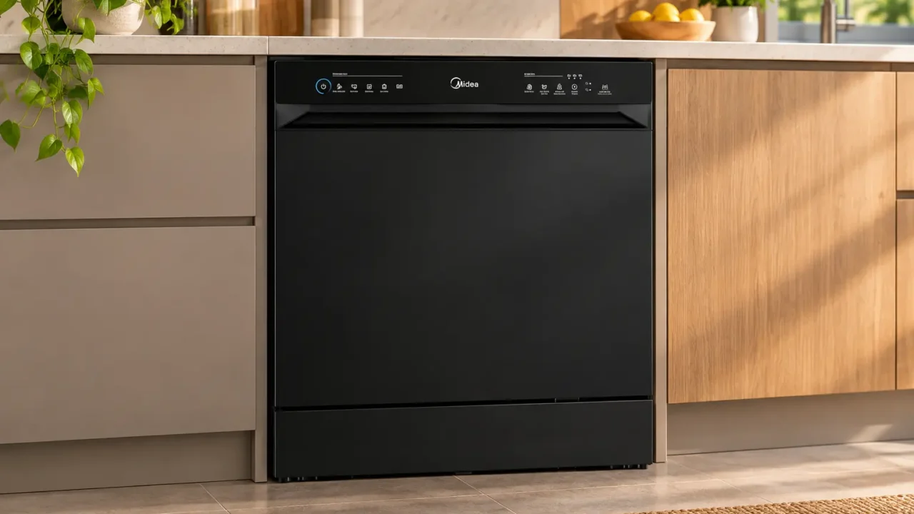 Lava-louças Midea de 14 ou 8 serviços: quanto cabe por ciclo
