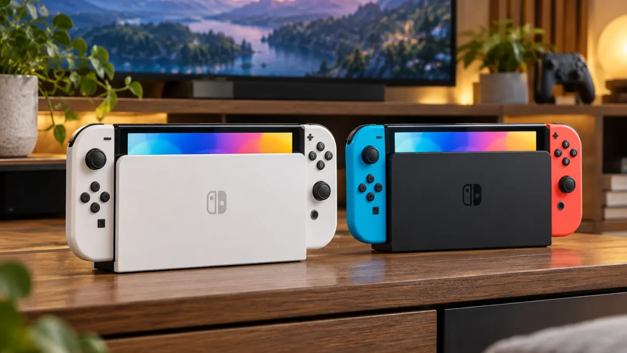 Switch OLED Branco ou Neon: mesmas funções, cores e jogos incluídos