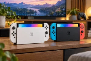 Switch OLED Branco ou Neon: mesmas funções, cores e jogos incluídos
