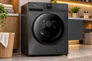 Três lava e seca Midea de 10,5kg a 11kg: conectividade ou Slim?