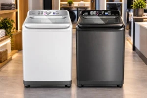 Panasonic 15kg branca ou titânio: acabamento e função Vanish