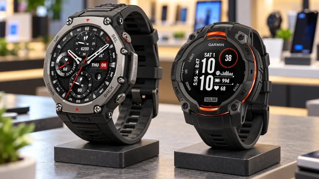 T-Rex 3 ou Instinct 3 Solar: mapas offline ou carregamento solar