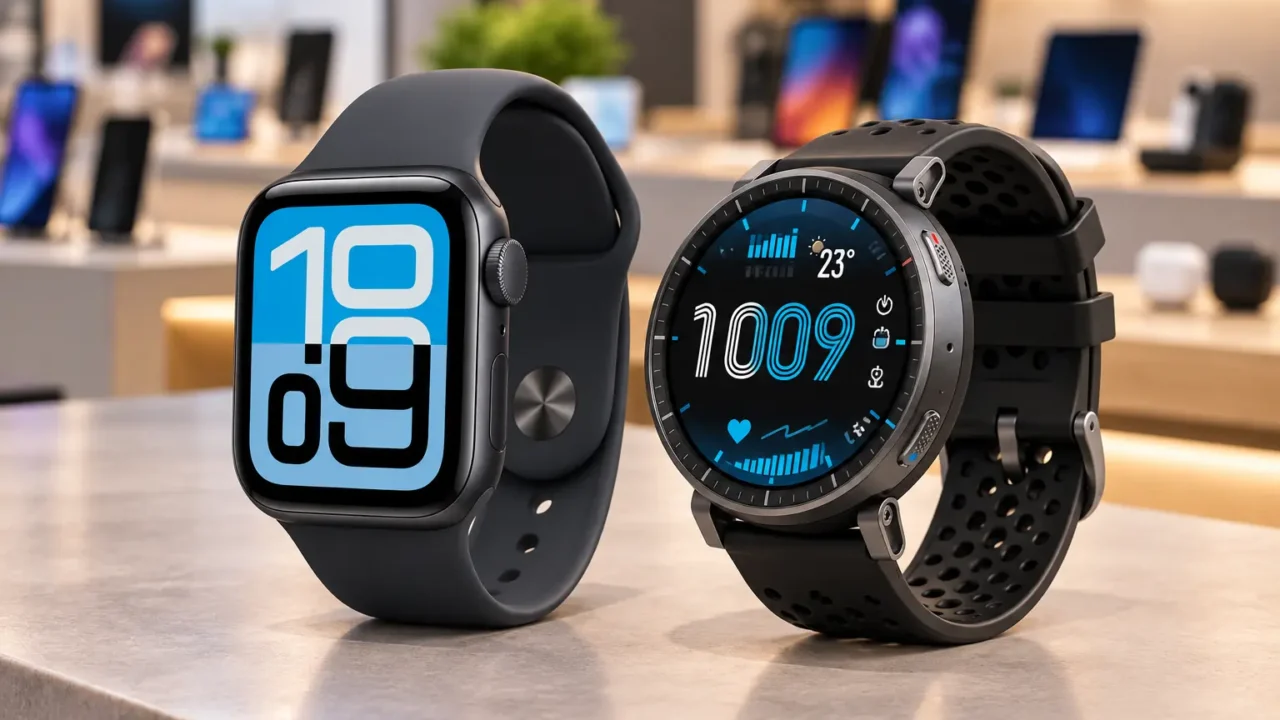 Apple Watch SE 3 ou Amazfit Active Max: integração ou autonomia e mapas