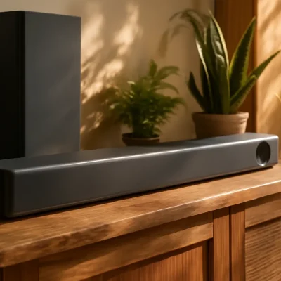 LG Sound Bar SNH5: 600W RMS, DTS Virtual X, Sound Sync Wireless