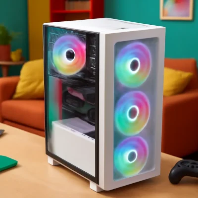 Gabinete Gamer Redragon Aeroglass - Mid Tower, USB 3.0+2.0x2, Lateral Vidro - Branco
