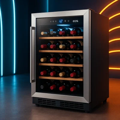 Adega Climatizada EOS 22 Garrafas com Porta de Vidro Inox