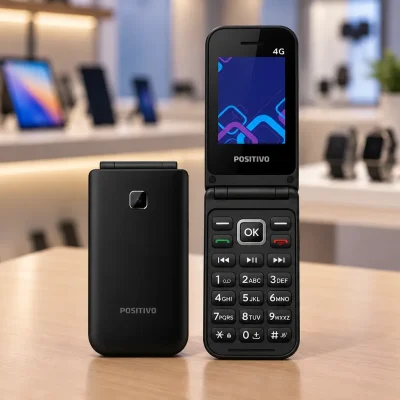 No celular flip 4G, visor externo e função modem separam os perfis