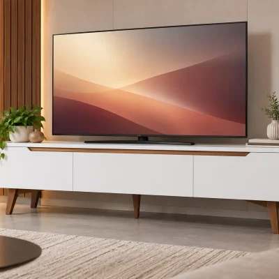 Rack, suspenso ou estante home: o móvel muda a sala da TV grande