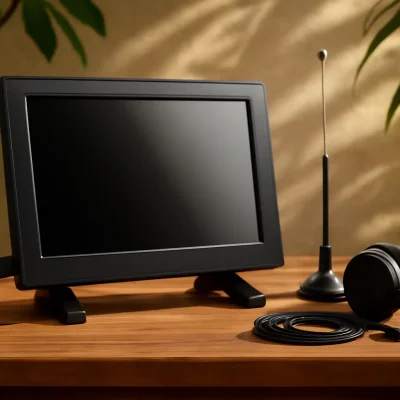 TV Digital Portátil LED 14 Polegadas com Entrada USB, AV, Antena, Fone de Ouvido Monitor Versátil