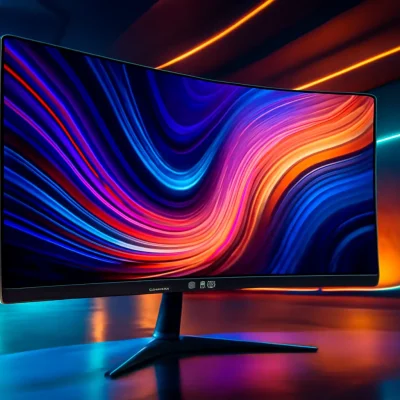 CRUA Monitor Curvo para Jogos de 34 Polegadas