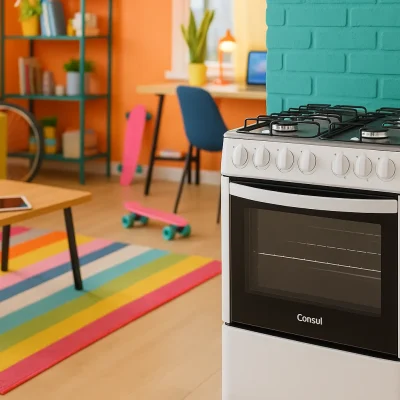 Fogão Consul 6 bocas Branco: Praticidade e Design Vedado