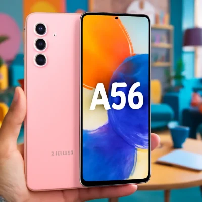 Smartphone Samsung Galaxy A56 5G 256GB, 8GB RAM, Câmera 50MP, IP67, Super AMOLED 6.7", Recursos AI, Rosa