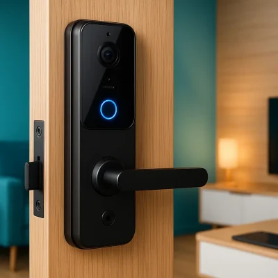 Fechadura Inteligente Wifi com Câmera e Campainha de Embutir
