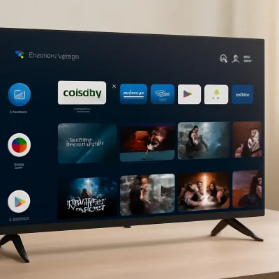 Smart TV HQ 32" HD Tela sem Bordas Sistema Android Design Slim