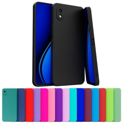 Capa Capinha Case Compatível Samsung Galaxy A01 Core Silicone Aveludada Com Proteção De Câmera (ROSA IOGURTE)